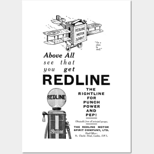 Redline Motor Spirit Company - Motor Fuel - 1927 Vintage Advert Posters and Art